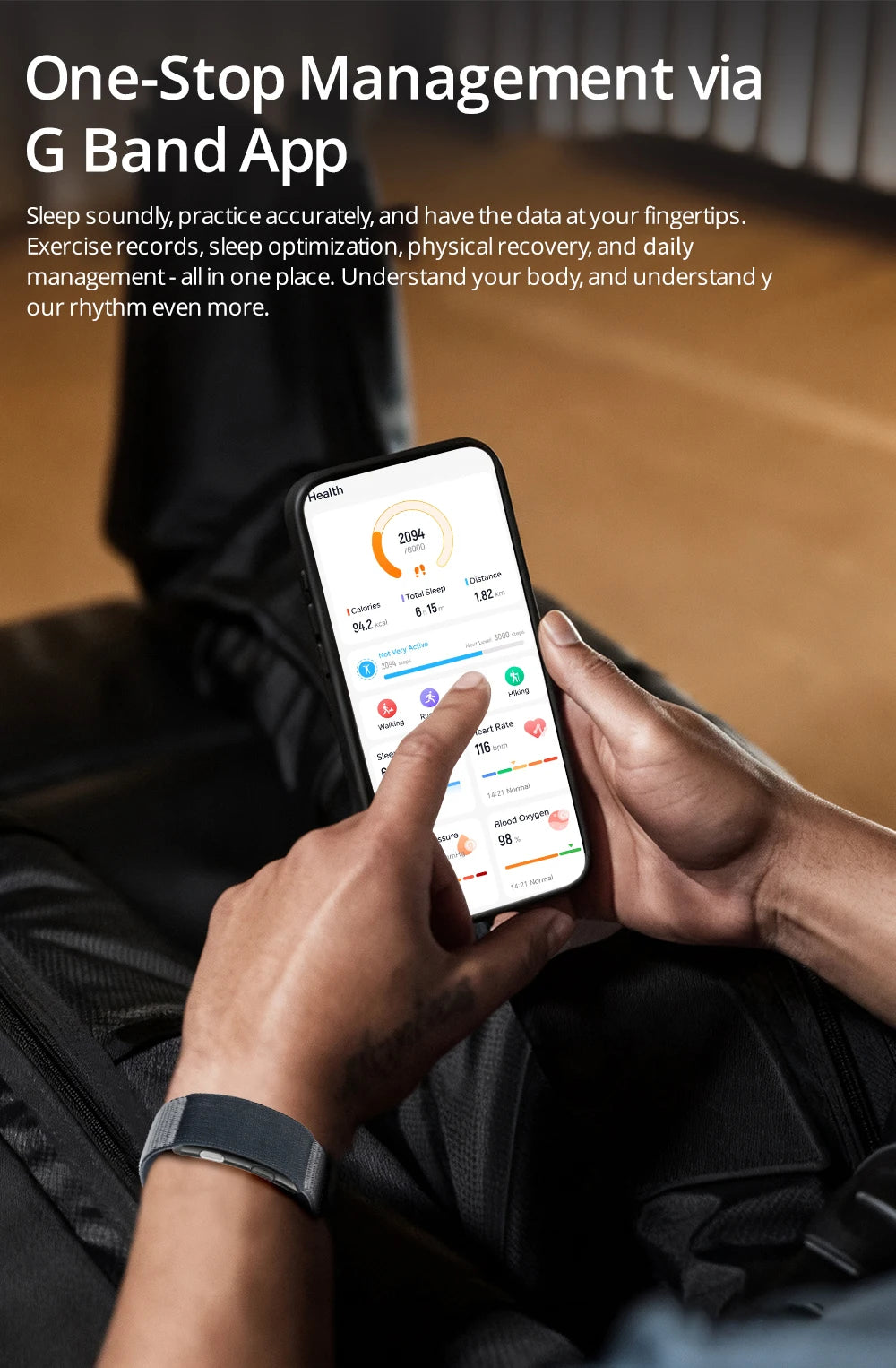 LIGE ECG+PPG Smart Bracelet Men Women Uric Acid Body Fat Body Temperature BP Five Organ Health Smartwatch Sports Fitness Band