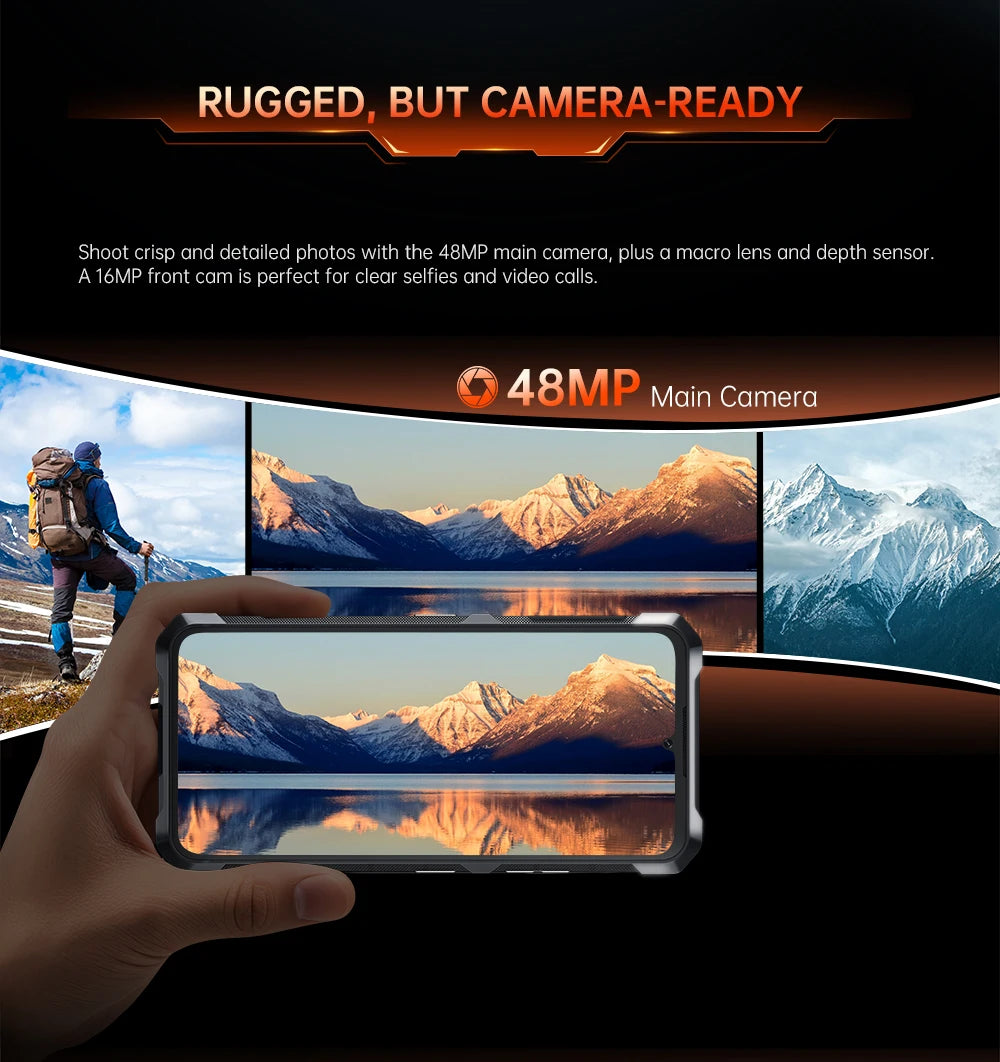 Cubot Rugged Smartphone Android 15 King Kong ES 3, 10200mAh Battery, Up to 16GB+256GB, 6.745" Screen, 120Hz,48MP Camera, NFC,GPS