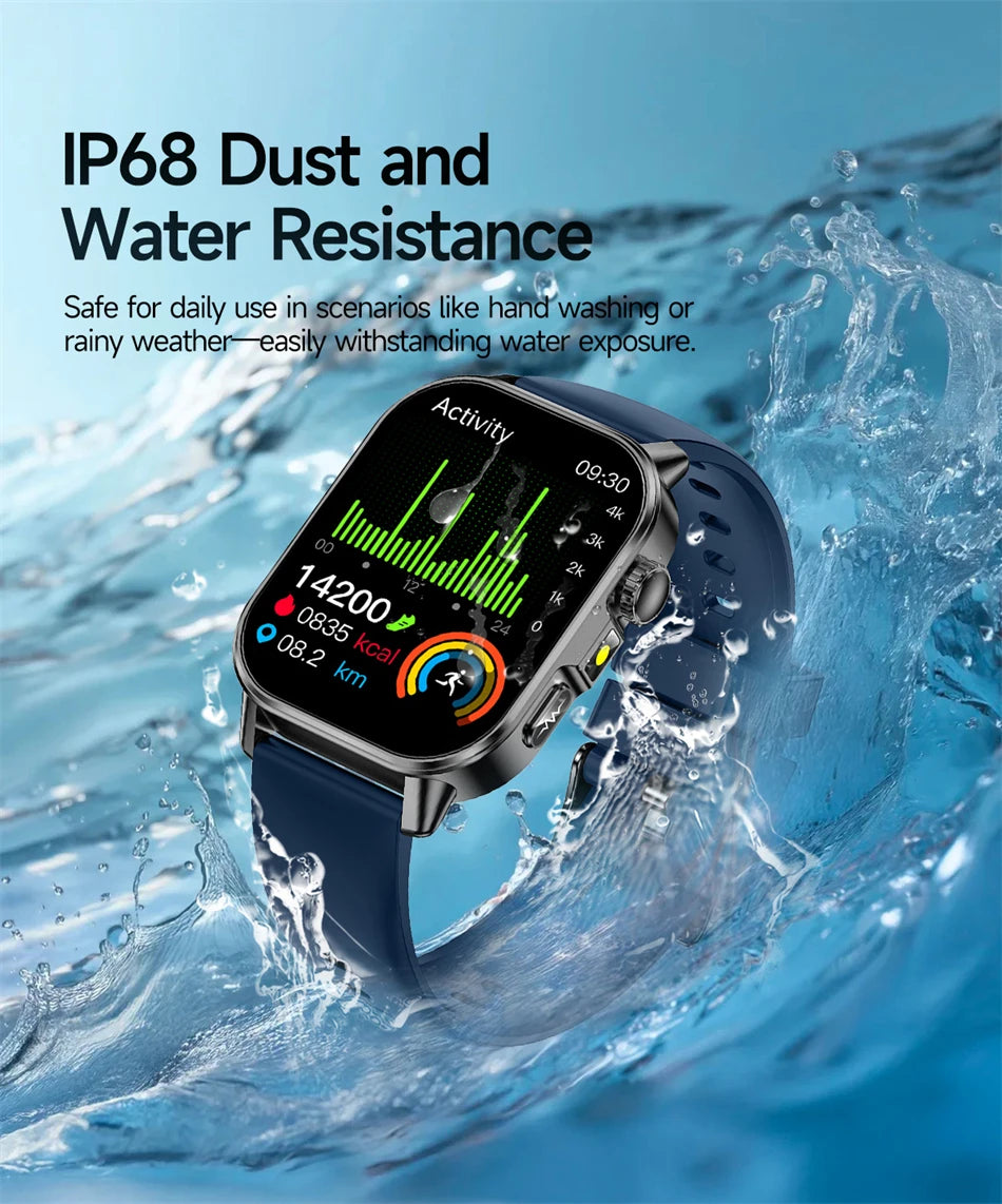 2026 New Model Uric Acid & Lipid Health Analysis Smart Watch Men ECG+PPG Bluetooth Call 2.01-inch Flashlight Smartwatch Women