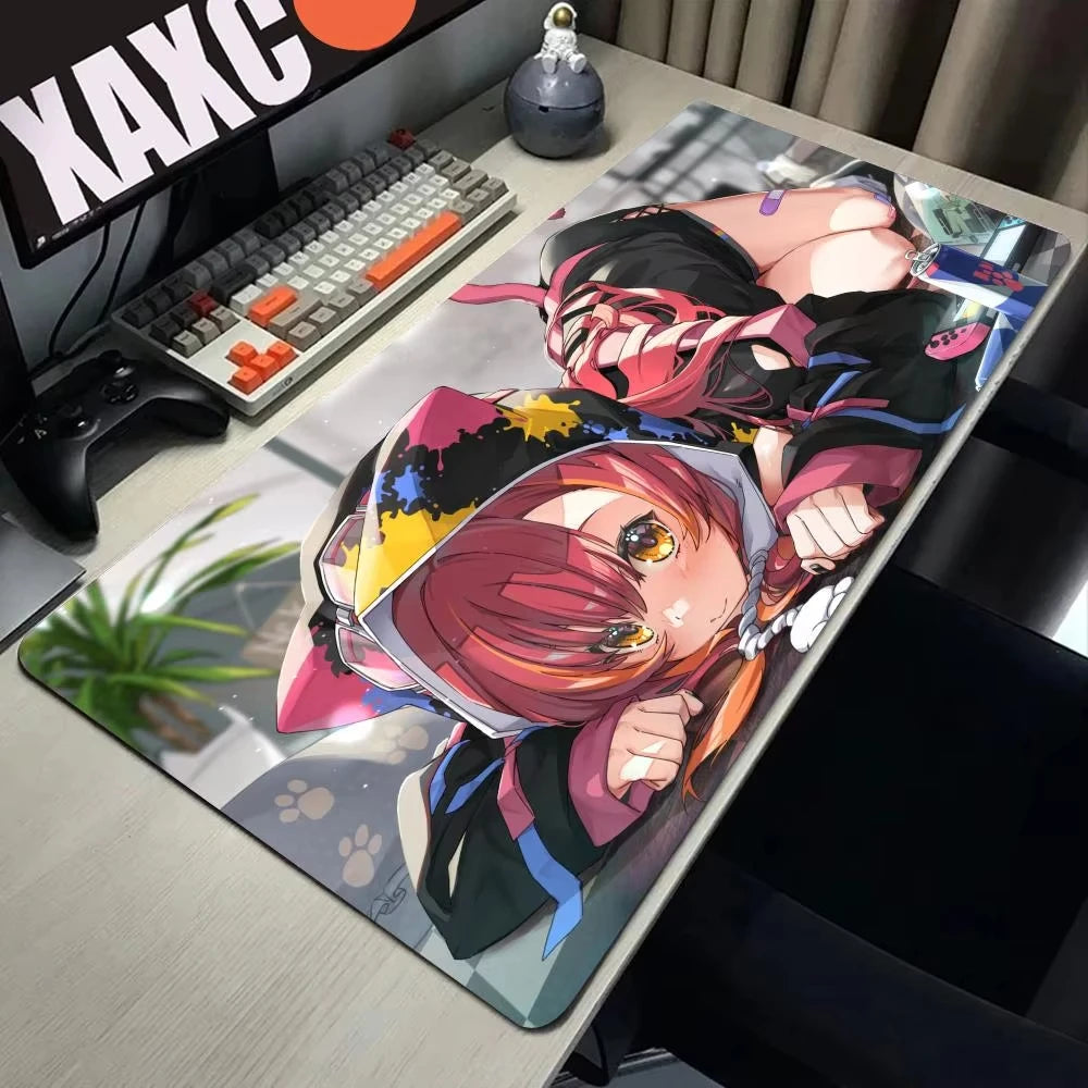 Anime Girl VTuber VSPO Mousepad Large XL XXL Keyboard Desk Mat PC Gaming Accessories Mouse Pad HYBXAXC LockEdge Non-slip Mat
