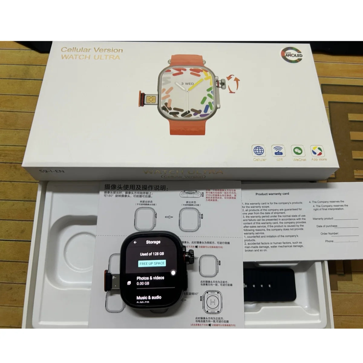 32+256GB 4G Smart Watch Android System With 2.2 inch Amoled Screen 800W Camera WiFi GPS 4g SIM card S10 Ultra Smartwatch For Men