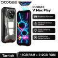 DOOGEE V Max Play 5G Rugged Phone Projector Function Dual Camping Lights 6.78'' Display 20500mAh Battery 16GB 512GB Smartphone