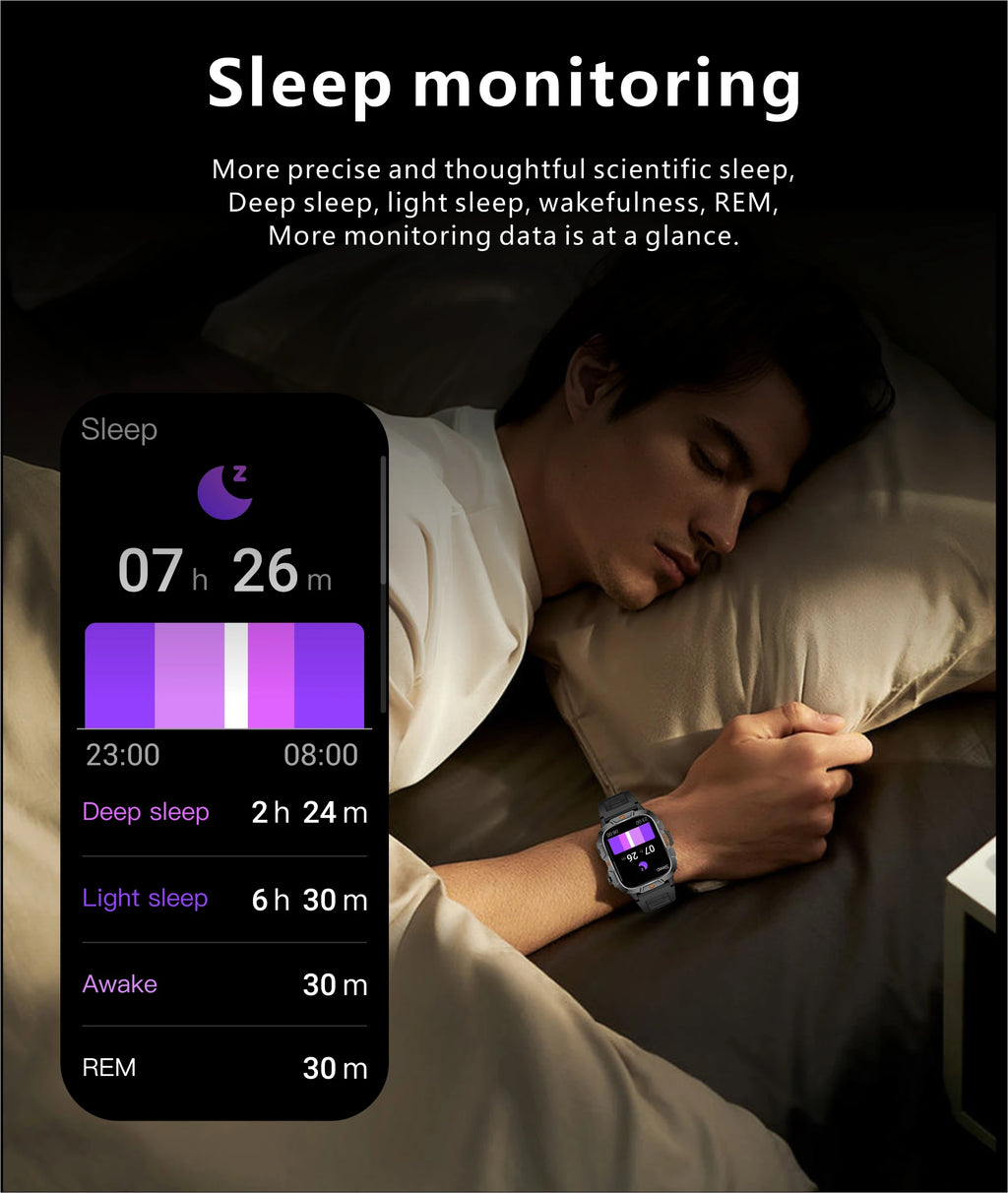 2025 For Xiaomi Original Built-in Dual-band GPS Men Smartwatch BT Call Fitness Military 5ATM IP68 Military Sport Smart Bracelet