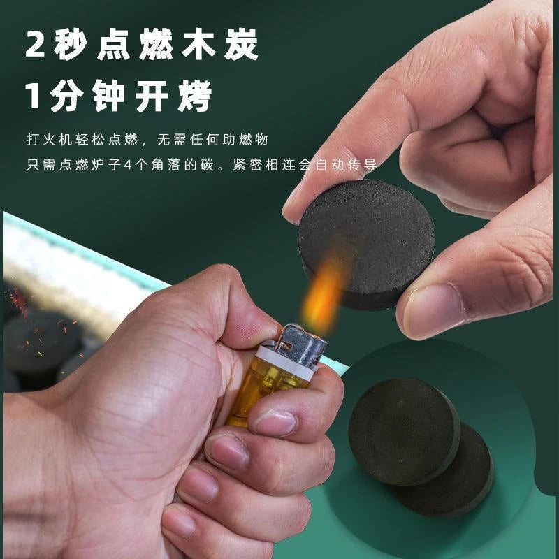 Disposable Portable Charcoal Grill Smokeless Quick Light Barbecue Rack For Outdoor Camping Picnic Beach Party Home Family Gift