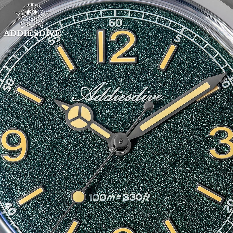 ADDIESDIVE New VH31 Quartz Watches Bubble Glass Retro Elegant WristWatch BGW9/C3 Luminous Waterproof 10Bar Men's Watch AD2518