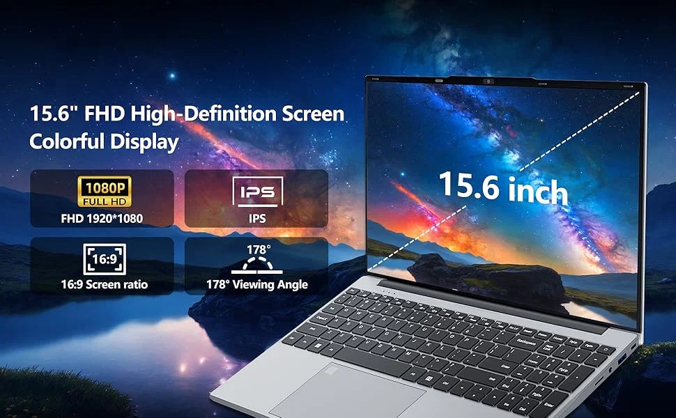 2026 Windows 11 Laptops 15.6 inch Laptop Fingerprint UnIock Intel Core i9-10980HK 16GB RAM 2TB SSD Backlight Gaming Notebook