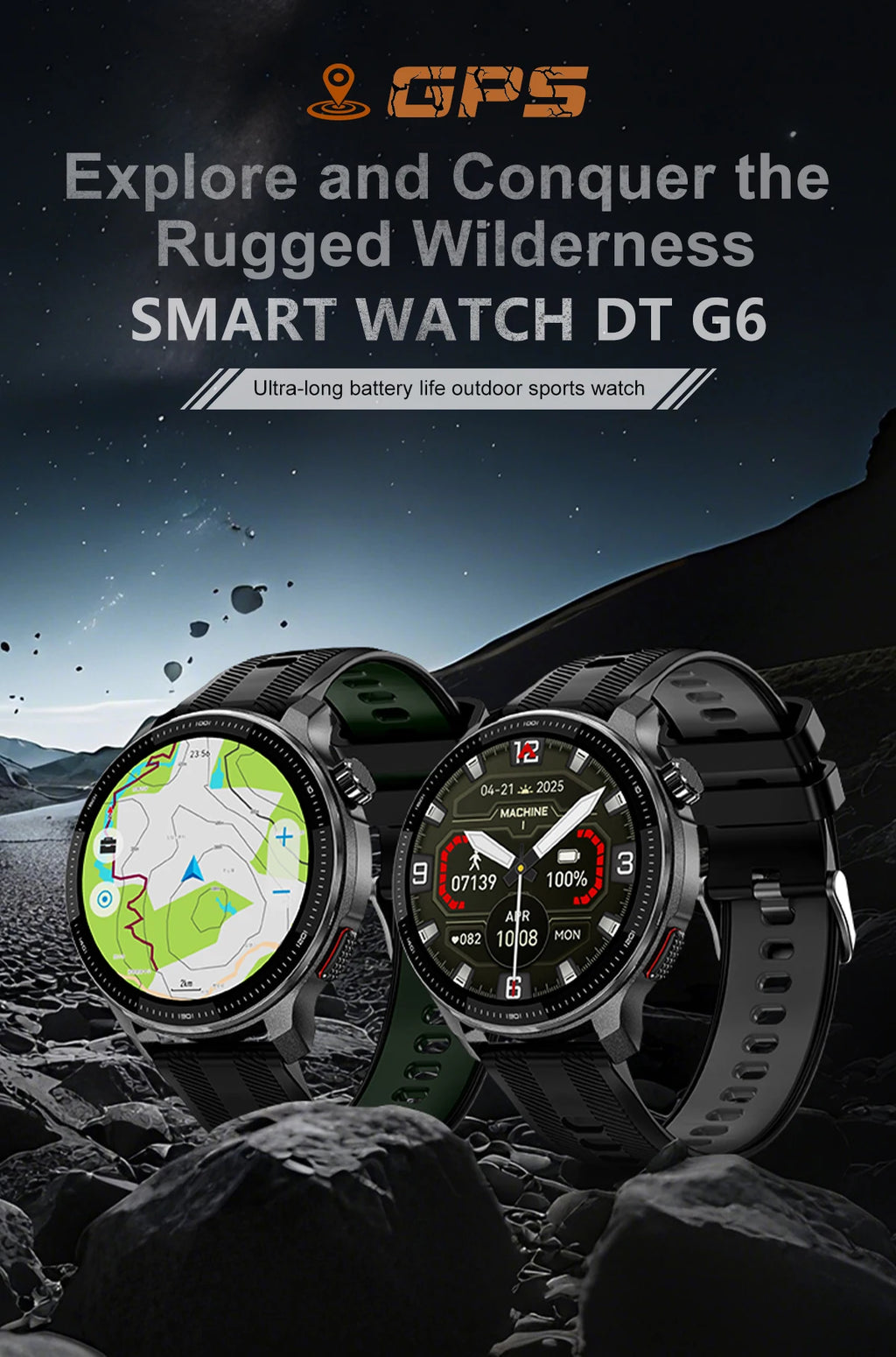 NEW 4G Memory GPS Offline Map Position Smart Watch Built-in App Market Game Compass Waterproof Swim Watches Sports Fashion Watch
