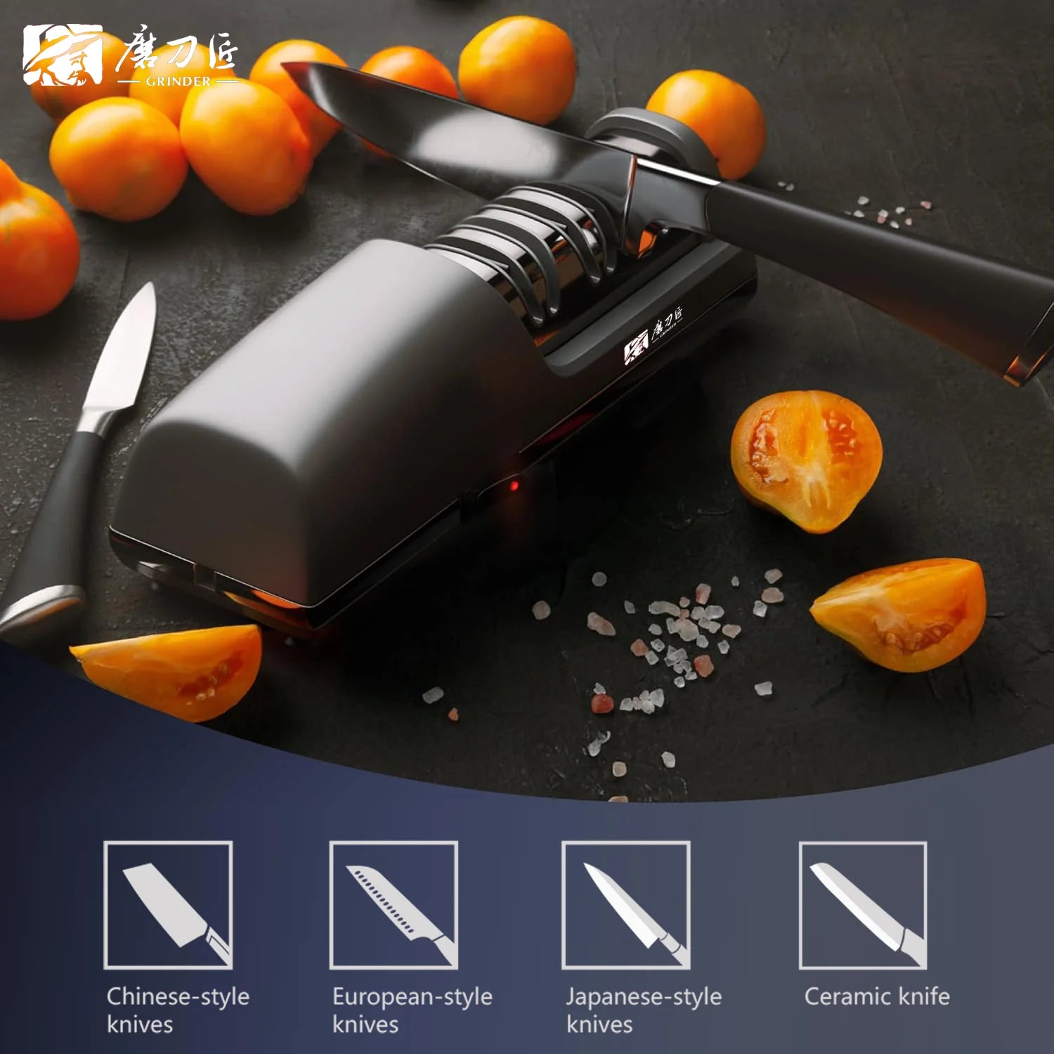 TAIDEA TG2403 Electric Knife Sharpener, 3-Stage Professional Sharpening System for Kitchen Chef and Home Use Knives