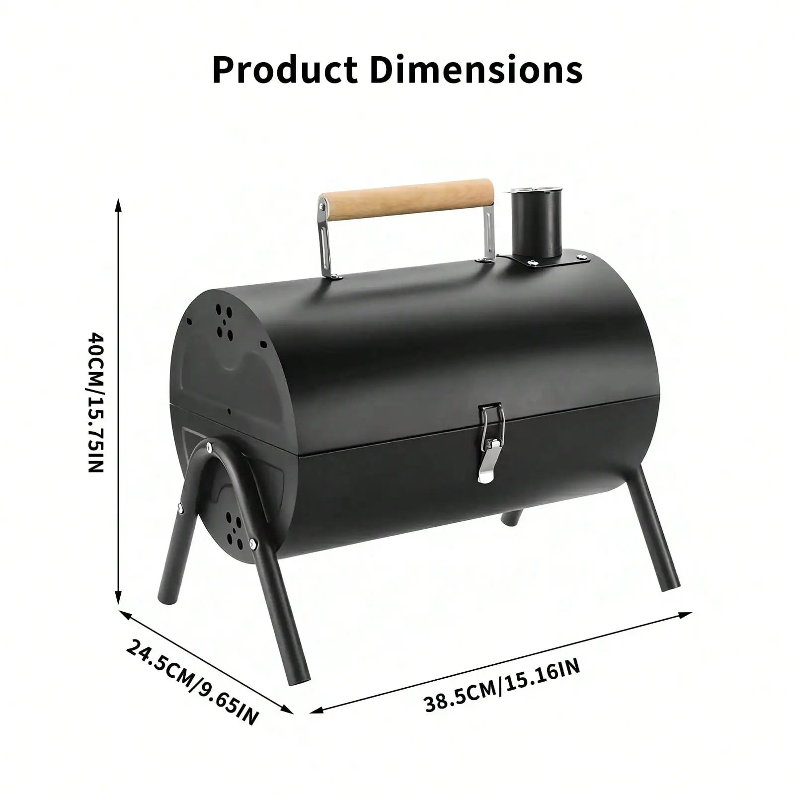 Portable Charcoal Grill - Compact Double Grill with Grill Plate for Camping, Picnics and Garden Use