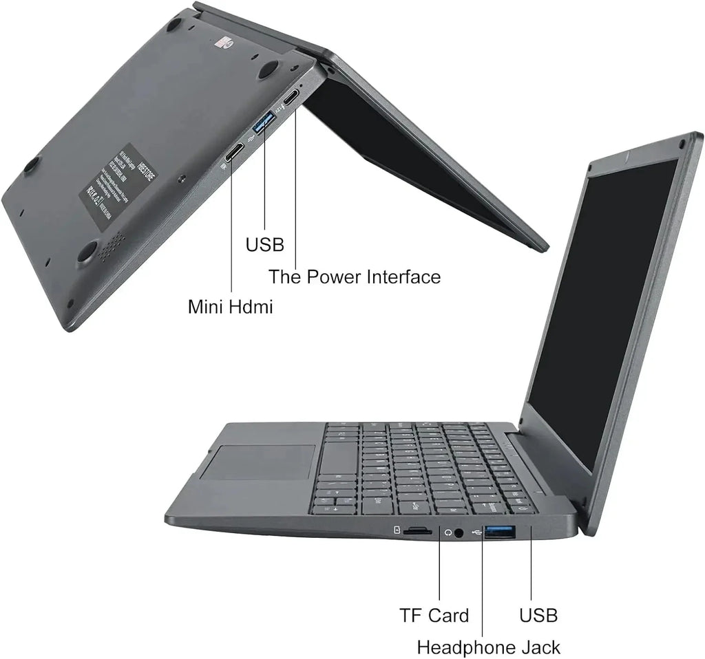 Factory price 10.1Inch Portable Laptop kids Mini PC Ultra Thin Notebook with Intel N4000 8GB RAM / 128GB Storage with Win 11 OS
