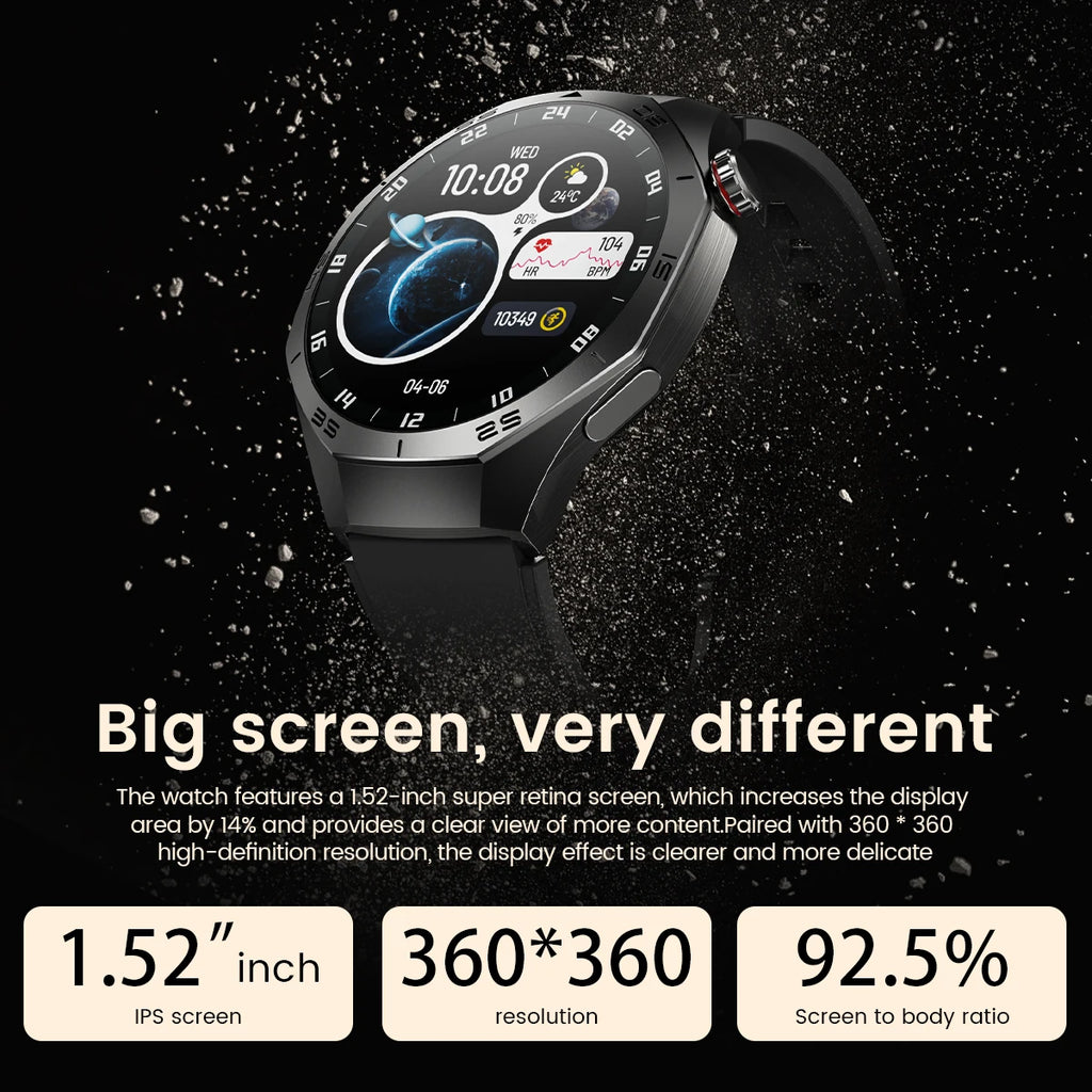Smart Watch 5 Pro GPS NFC Smartwatch Men 360*360 AMOLED Screen Heart Rate Monitor Bluetooth Call IP67 Waterproof Men Smartwatch