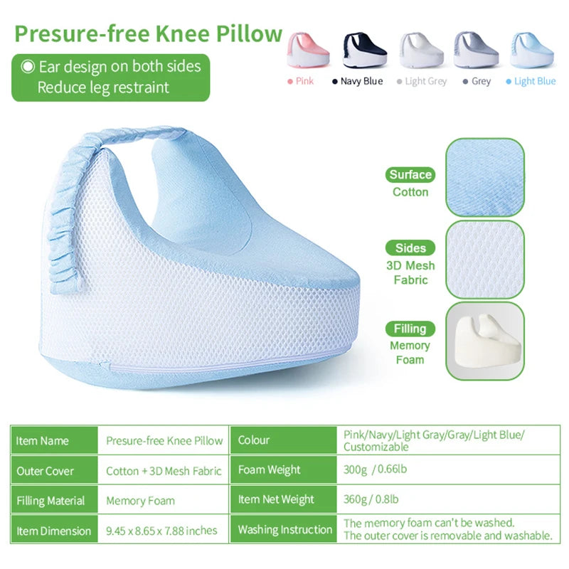 Body Memory Foam Leg Pillow Home Foam Pillow Sleeping Orthopedic Sciatica Back Hip Joint for Pain Relief Thigh Leg Pad Cushion