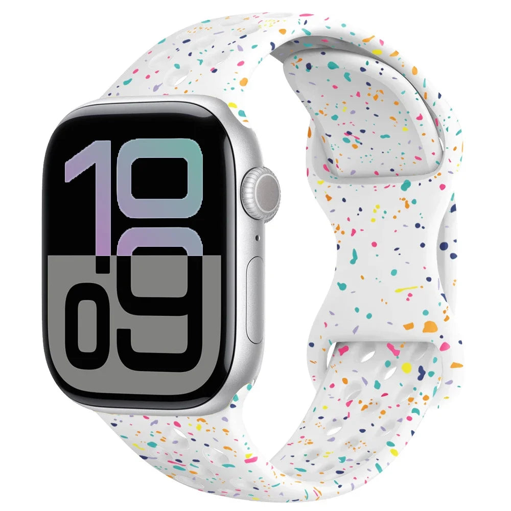 Silicone Strap For Apple Watch Ultra3 49mm 11 10 9 8 7 46mm 45mm 42mm 41mm Breathable Bracelet band iWatch 6 5 SE 44mm 41mm 40mm