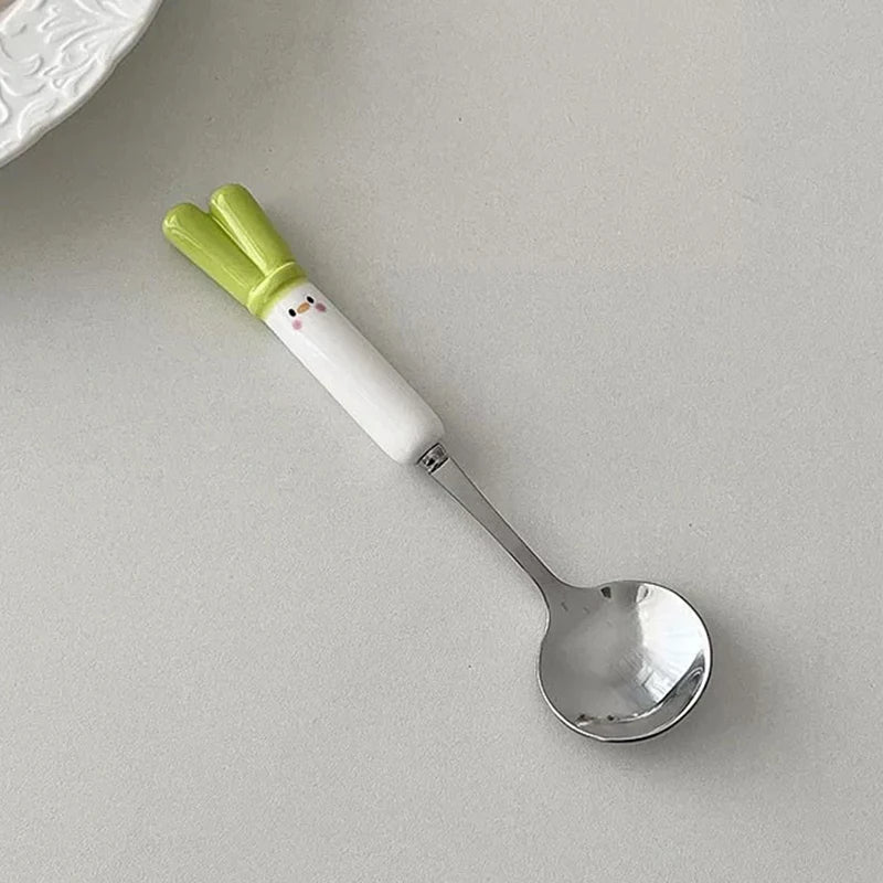 Children Cartoon Animals Cutlery Stainless Steel Spoon Fork Set Portable Outdoor Lunch Tableware with Box Kitchen Accessories