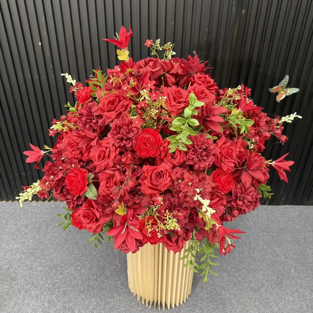 Blue Color Artificial Flower Ball Table Centerpieces Floral Arrangement Wedding Decoration Marriage Flower Bouquet Event Decor