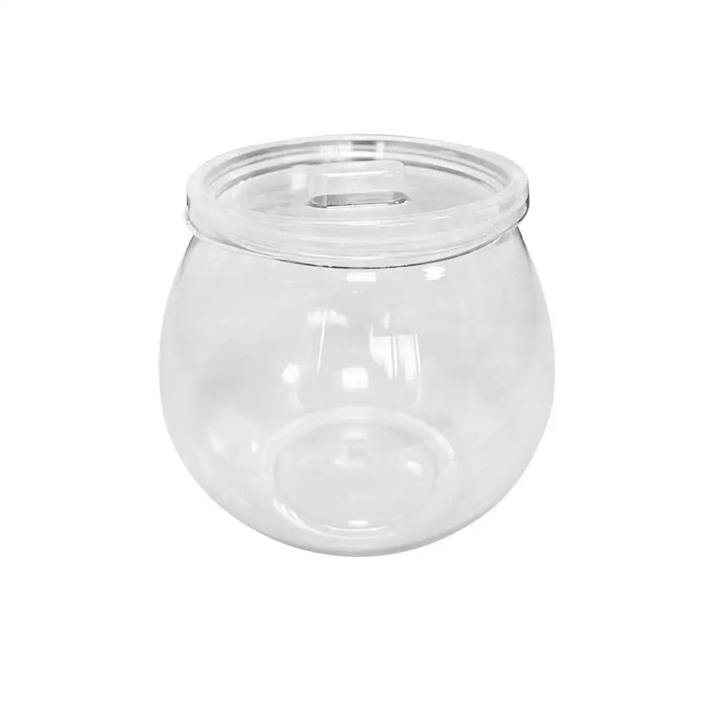 1pc Flour Grains Candy & Cookie Jar Hard and Smooth Plastic Pot with Lids Clear Airtight Food Storage Canister