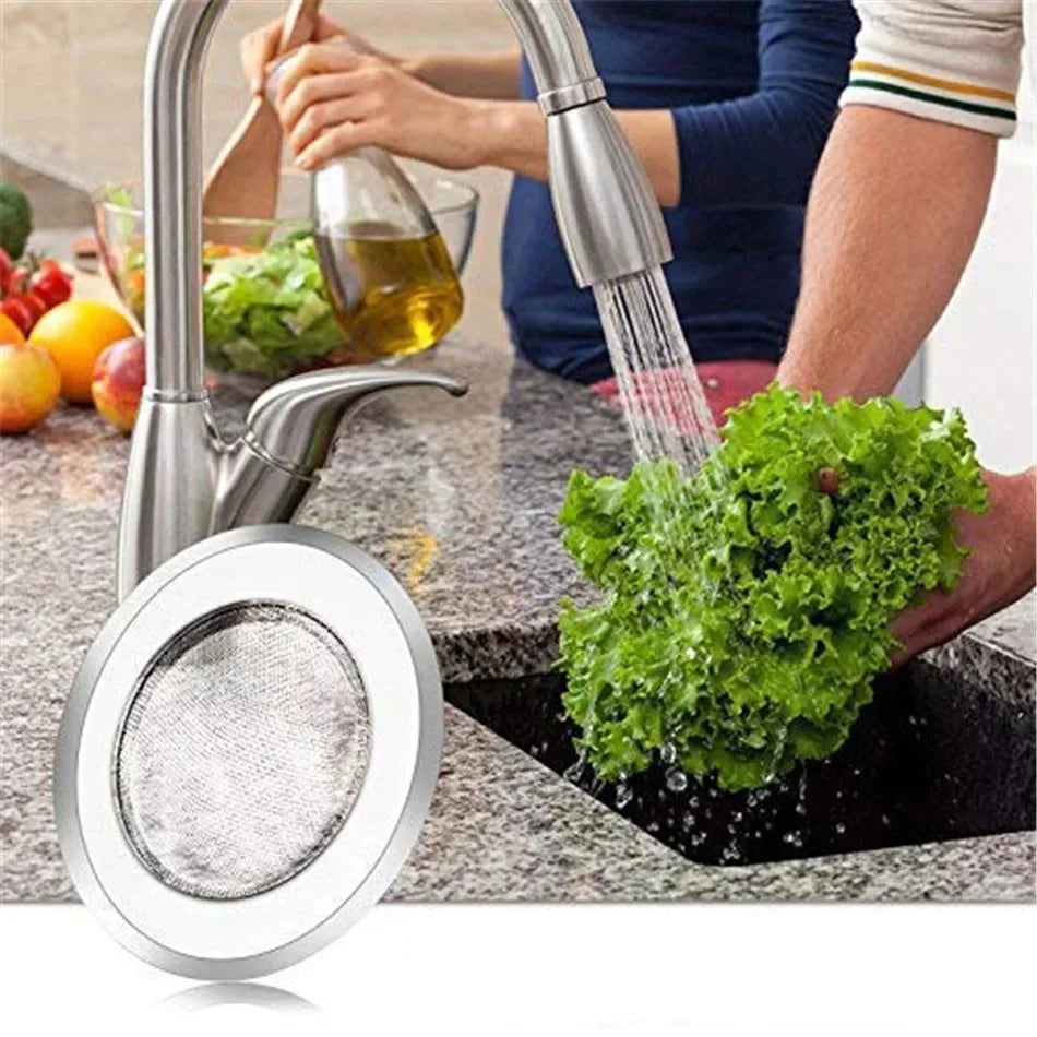 Kitchen Sink Filter Stainless Steel Mesh Sink Strainer Filter Sewer Mesh Strainers Bathroom Sink Strainer Drain Hole Filter Trap