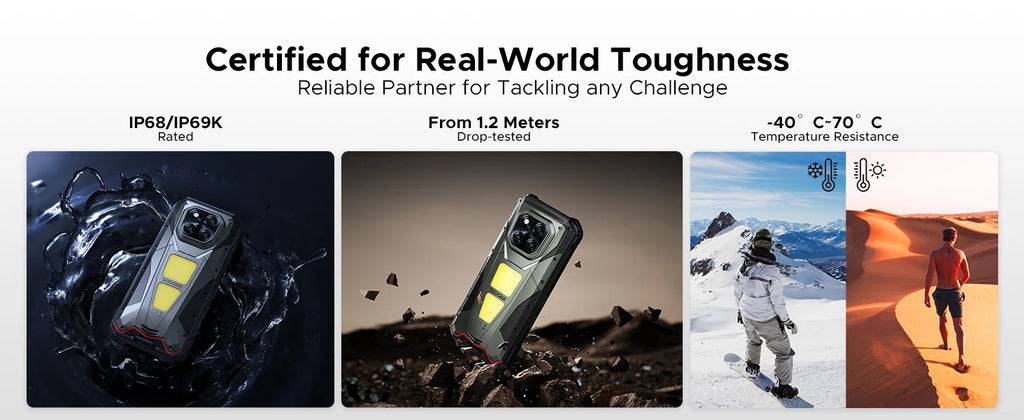 DOOGEE V Max Play 5G Rugged Phone Projector Function Dual Camping Lights 6.78'' Display 20500mAh Battery 16GB 512GB Smartphone