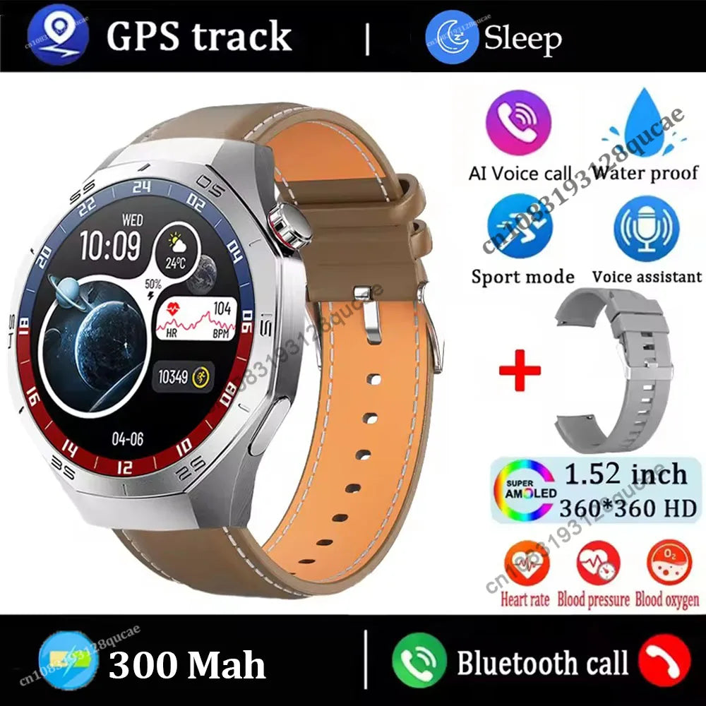 2026 Watch 5 Pro GPS Track Smart Watch Men 360*360 AMOLED Screen NFC Bluetooth Call Waterproof Health Monitor Man Smartwatch Hw1