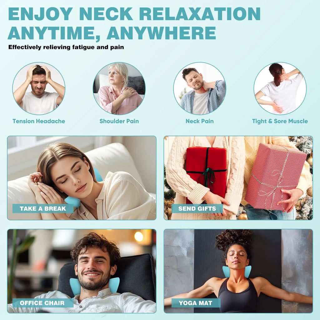 Portable Cervical Massager for Adult Cervical Repair Traction Neck and Head Acupoint Massage Pillow