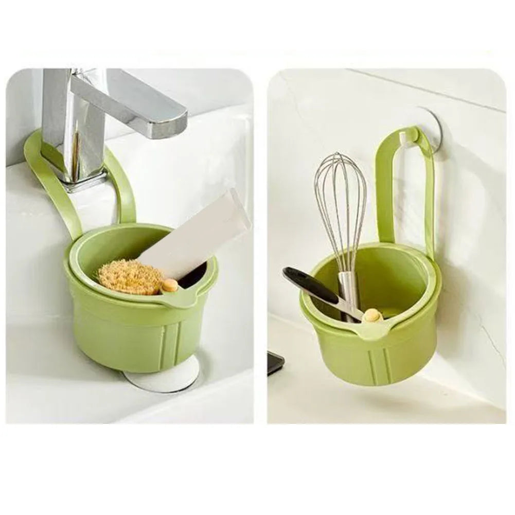 Creative Kitchen Sink Hanging Strainer Basket Detachable Openable Bottom Cover Kitchen Garbage Filter Quickly Drain Clean Rack