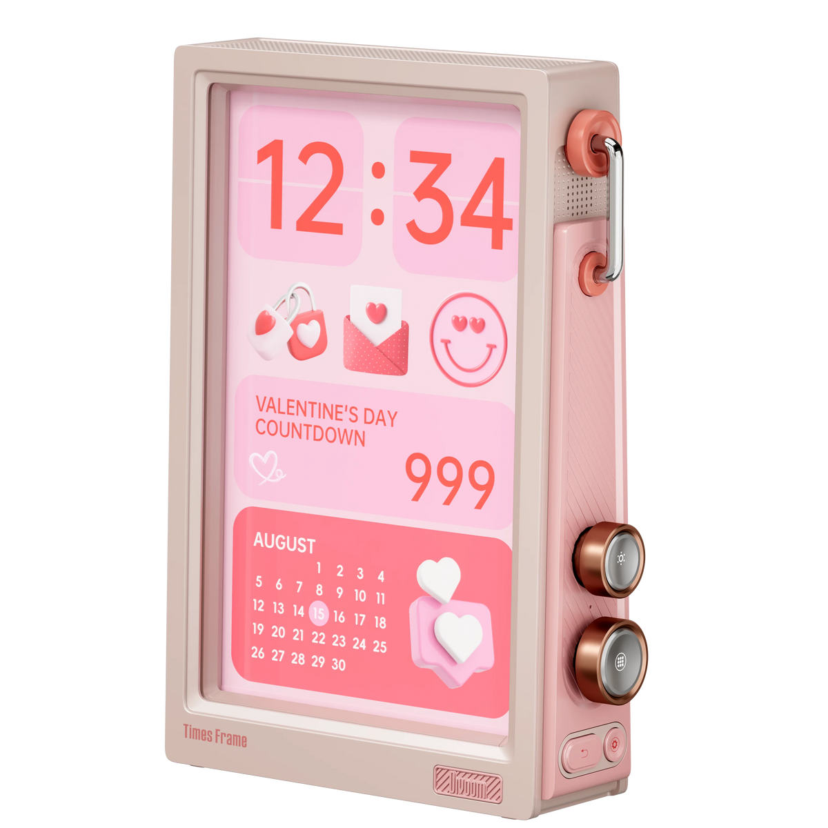 Divoom Times Frame Smart HD Screen | 10.1" DIY Digital Clock | Crypto Stocks Weather Calendar | Tech Gift Desk Setup