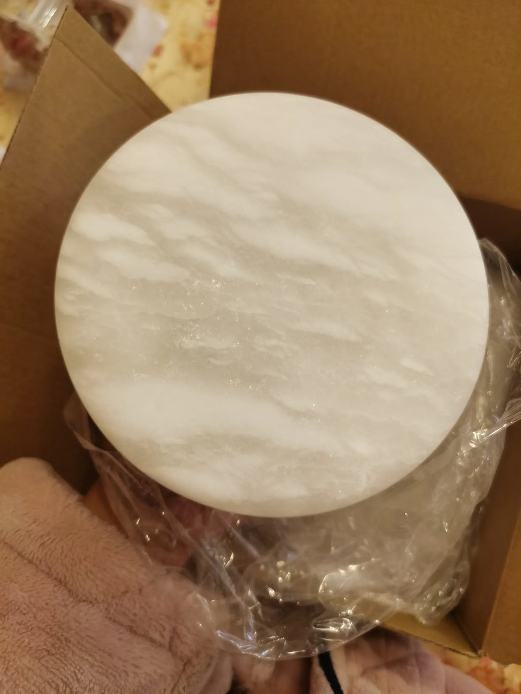 Modern Nordic Wall Sconce Spanish Natural Marble Round Wall Lamp Living Room Hallway Stair Wall Light Bedroom Bedside Lamp