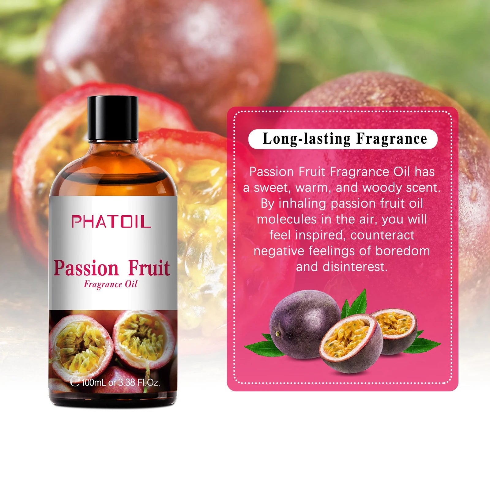 PHATOIL 100ml Fragrance Oils for Aromatherapy & Diffuser Strawberry Cherry Coconut & Vanilla Fragrance Oils For Candle Making