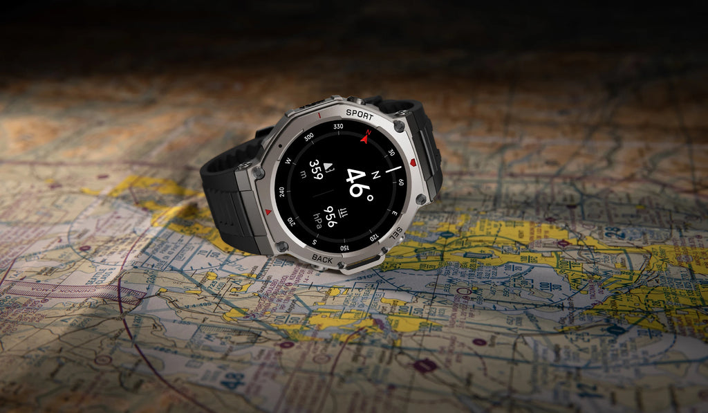 VWAR T-Rex 3 Pro Ultra Dual-Band GPS Military Smart Watch 48mm 10ATM Water-Resistant Compass Altimeter Smartwatch Men