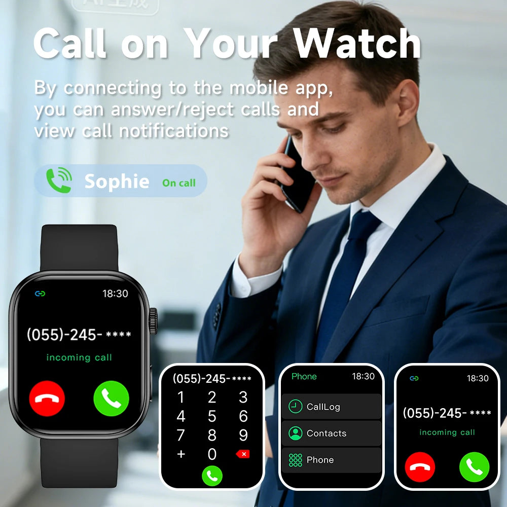 NEW Electronics Smartwatch 2.01"HD Screen Heart Rate Monitoring Bluetooth Call Multi-Sport Modes Watch for Women Men Gift Choice