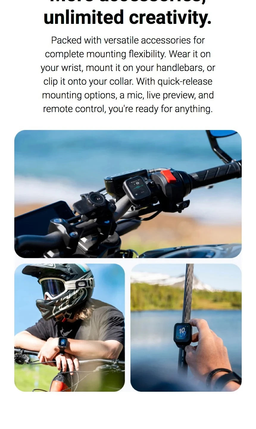 Insta360 X5 GPS Preview Remote With Built-in Mic All-in-one Watch Control For Ace Pro 2 Original Accessories