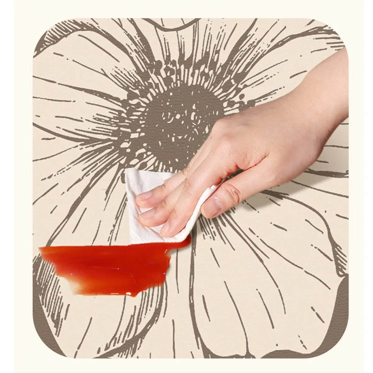 Nordic Style Kitchen Draining Mat Quick-Dry Home Coffee Machine Mat Dirt-Resistant Counter Mat Kitchen Dinnerware Placemat