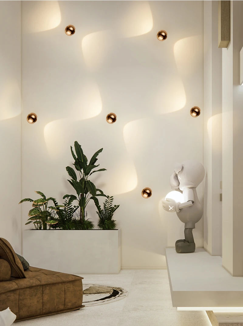 Minimalist Hallway Decor Background Wall Lamps Bedroom Bedside Wall Lights Washing Wall Sconce Up and Down Luminescence Lights