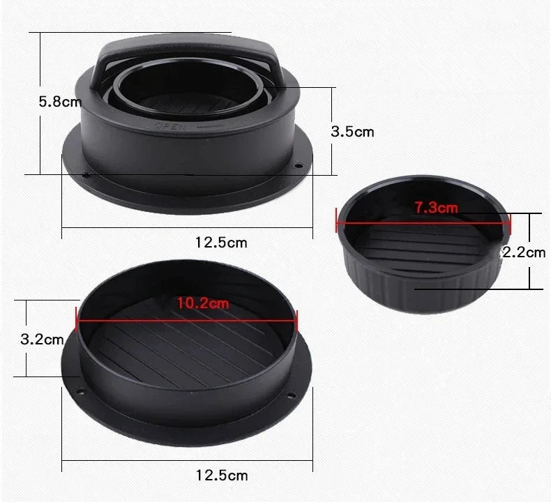Hamburger Meat Press Maker ABS Round Shape Non-Stick Stuffed Burger Patties Beef Grill Pie Press Mould Maker Kitchen Accessories