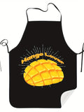 Mango Lover Retro Mango Print Apron - Adjustable Chef Apron with Mango Fruit, Unisex Cooking Apron for & Men, for & Use