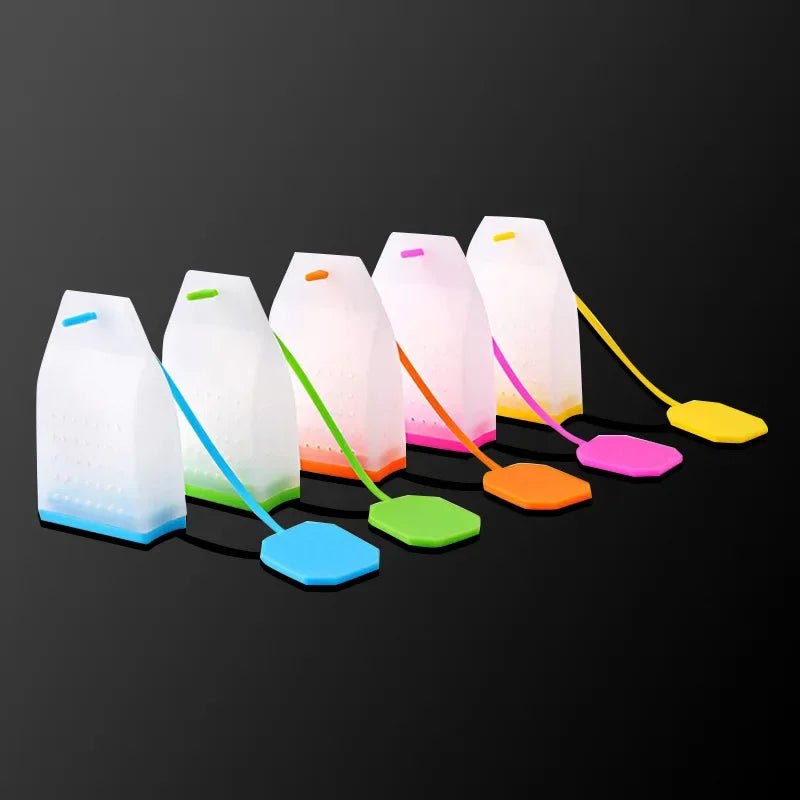 Food-grade Silicone Tea Bags Tea Infuser Colorful Style Strainer Herbal Loose Tea Strainer Tea Diffuser infusor Kitchen Tools