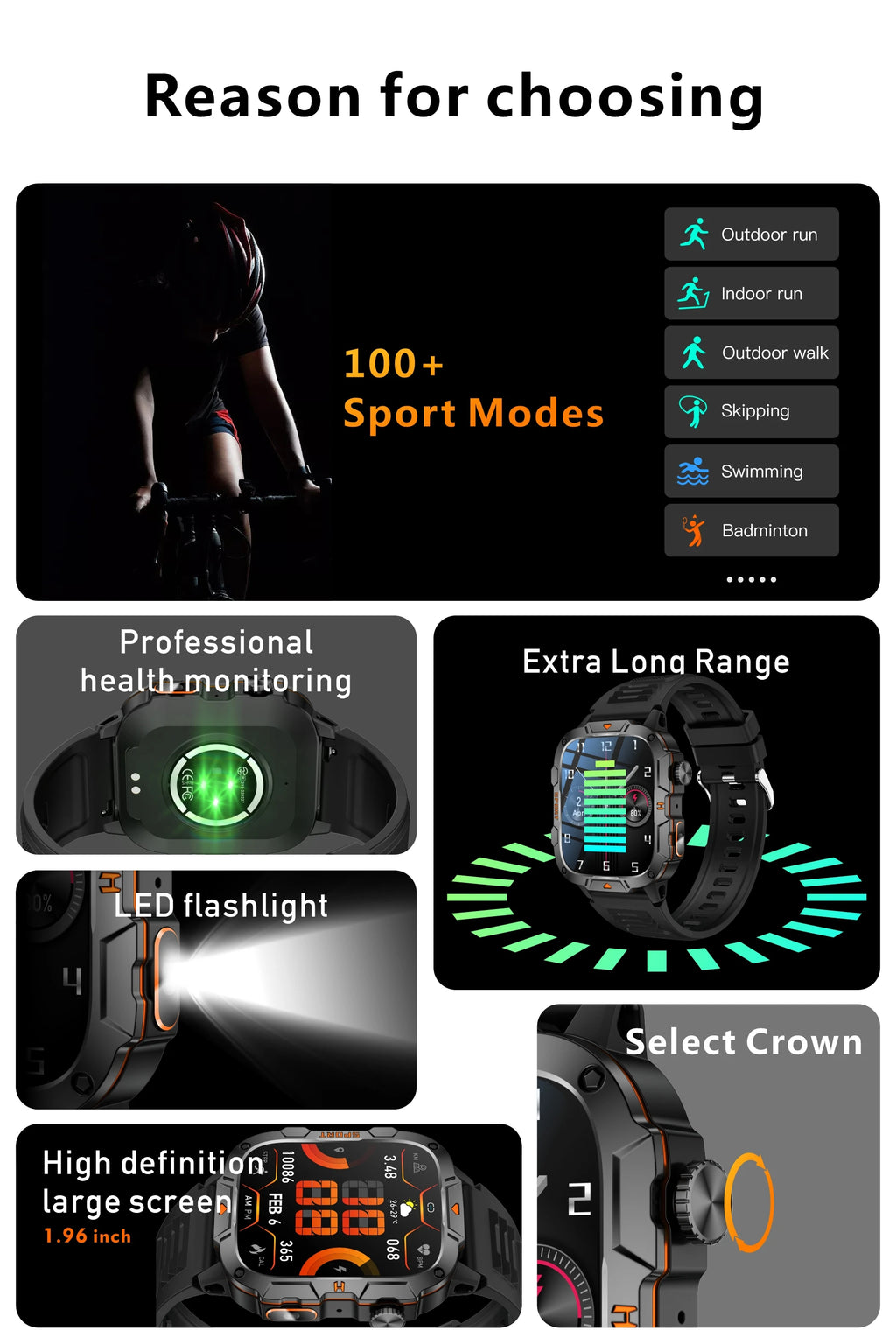 2025 For Xiaomi Original Built-in Dual-band GPS Men Smartwatch BT Call Fitness Military 5ATM IP68 Military Sport Smart Bracelet