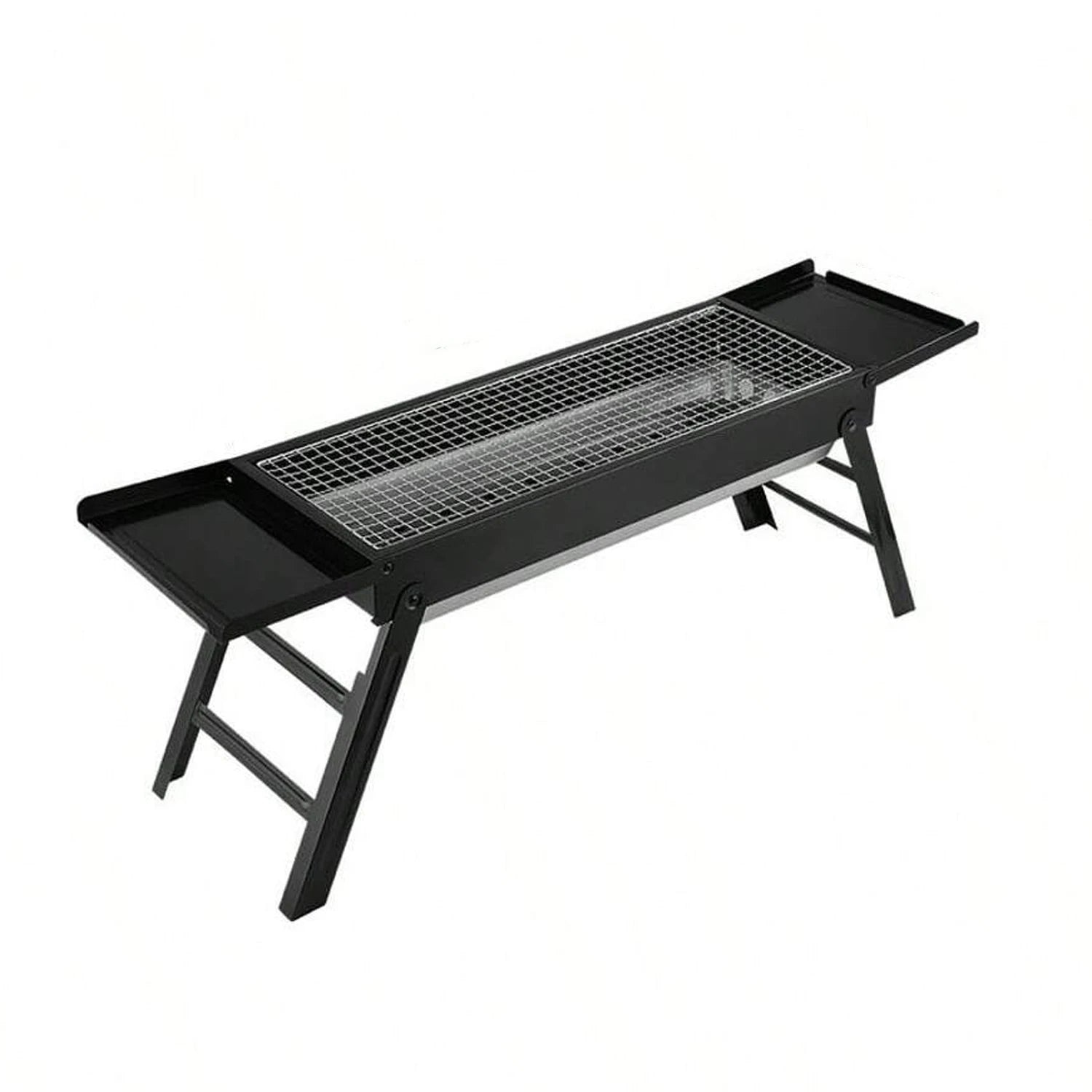Portable BBQ Charcoal Grill BBQ Tool Kit Outdoor Cooking Camping Picnic Beach Portable BBQ Black