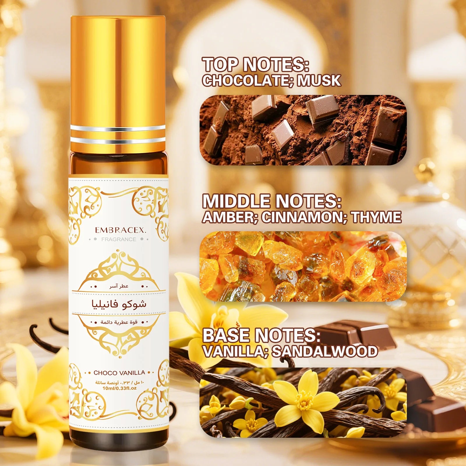 8PC/1PC 10ml Roller Essential Oils Eid al-Fitr Gift  Humidifier Six Long Lasting Scents