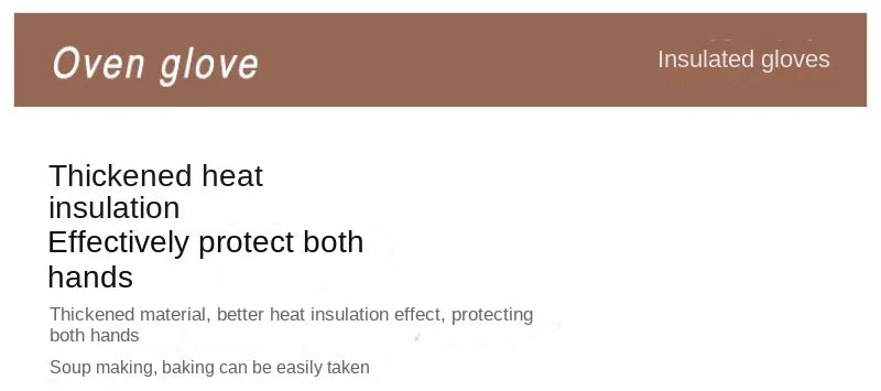 1PC  Heat-insulating Gloves Potholder Kitchen Anti-scald Microwave Gloves High Temperature Resistant Kitchen Baking Oven Gloves