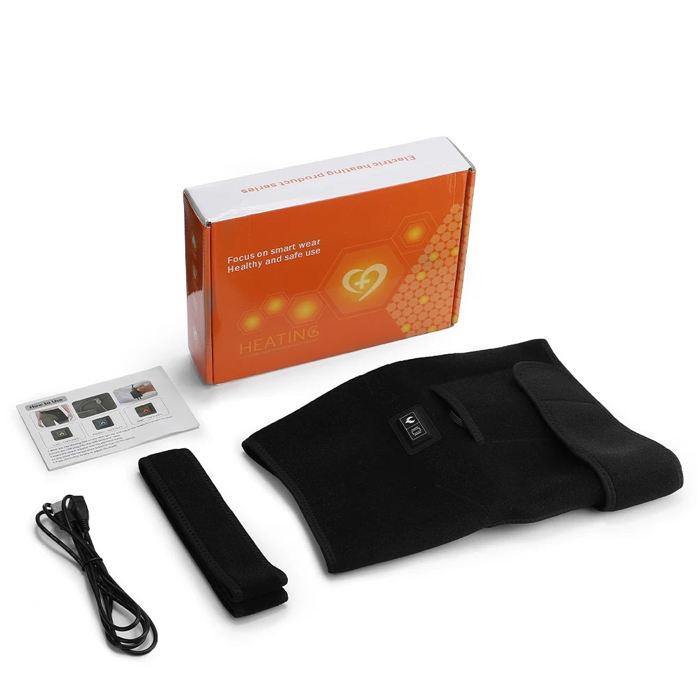 USB Electric Hot Hip Vibration Massager 3 Level Heating Hip Support Wrap Infrared 660nm LED Beads,Thigh Hip Groin Protect Belt