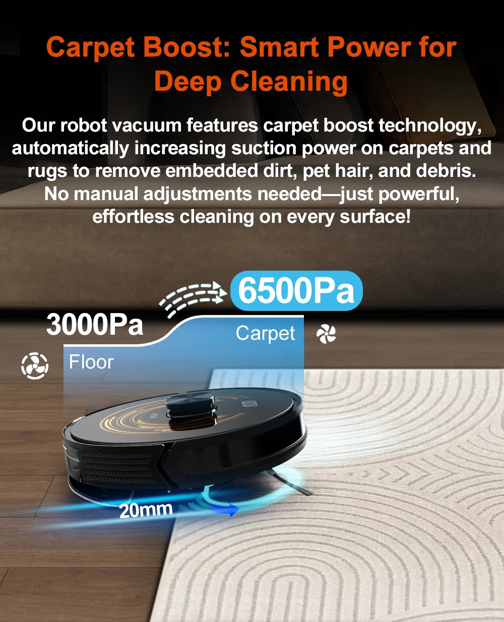 Robot Vacuum Cleaner ABIR X9,Laser Lidar,6500pa Suction,UV Cleaning, Multi-Floor Map,APP Restricted Area,Smart Home Wet Dry Mop