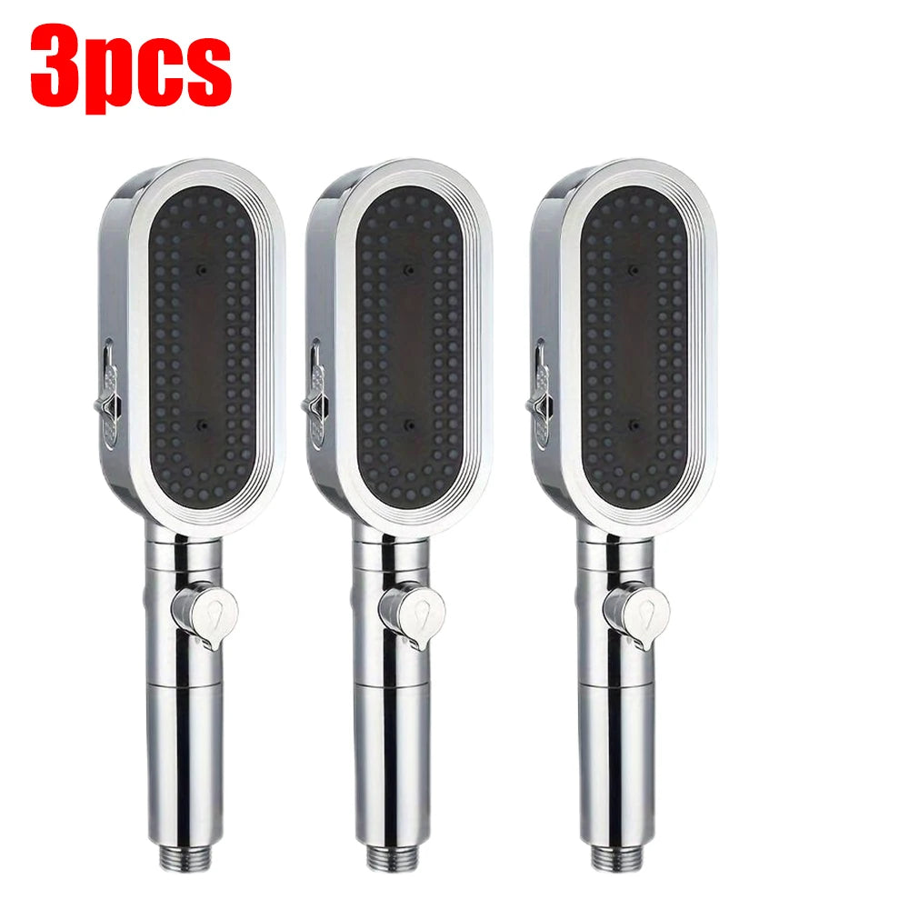 3 Modes Powerful Shower Head Anti-clogging and Easy To Clean Anti Anti-limescale Shower Head Handheld Flexible Bath  Shower Head