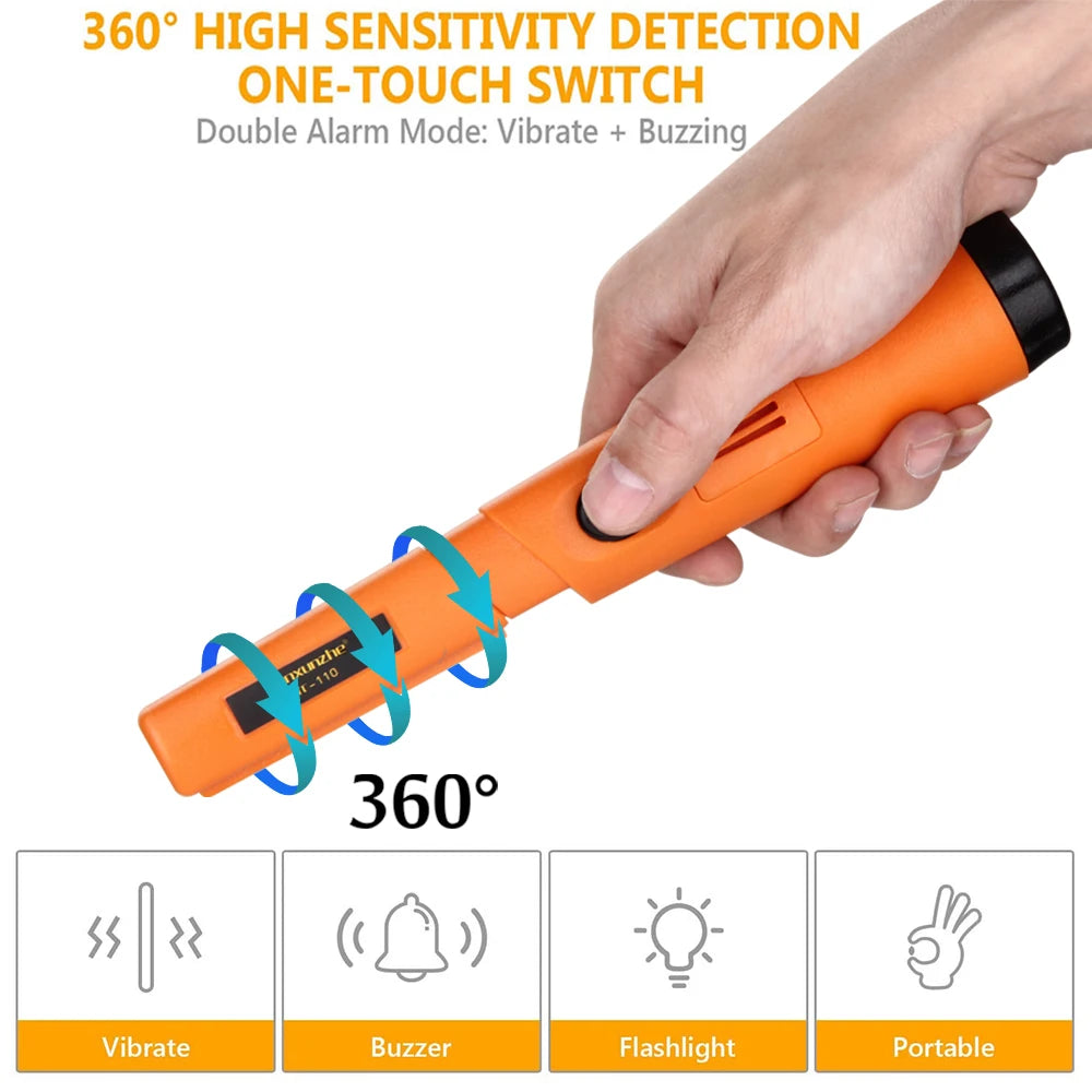TC-110 Handheld Metal Detector IP68 Waterproof Metal Pinpointing Positioning Rod With Anti-scratch Protection Cover