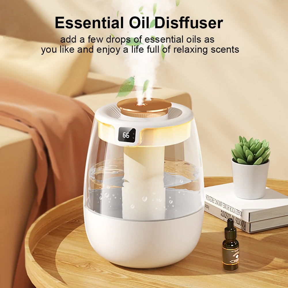 Air Humidifier Large Capacity USB Double Spray Humidifier Dual Spray Port Humidifier Desktop USB Mist Maker for Home Room Office