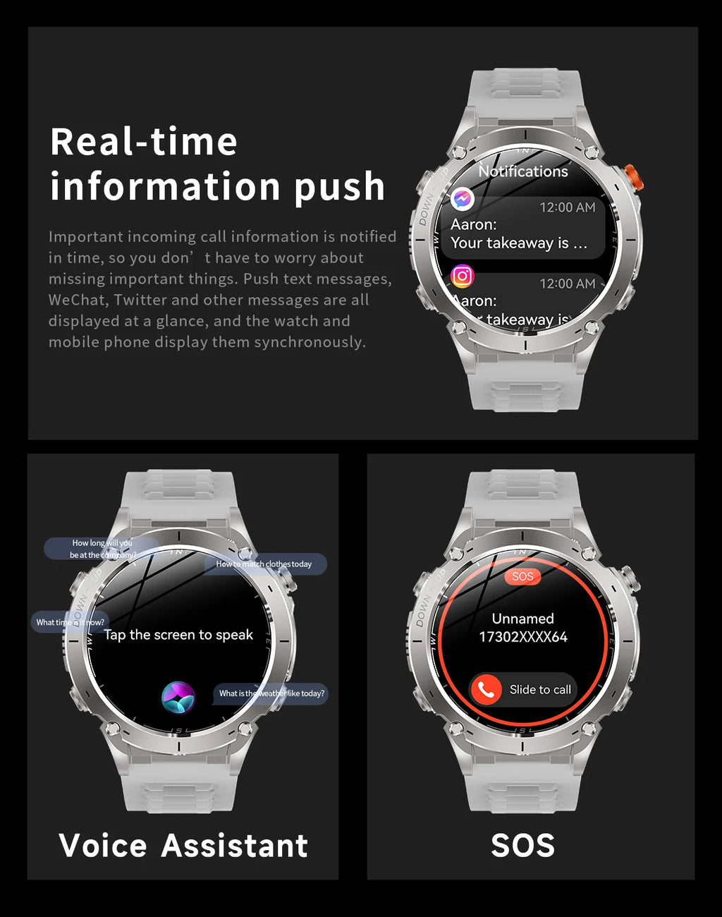 2025 GUHUAVMI Y-101 GPS Sports Smart Watch 10ATM Waterproof Built-in Dual-Band GNSS Compass Altimeter Military Grade Smartwatchs