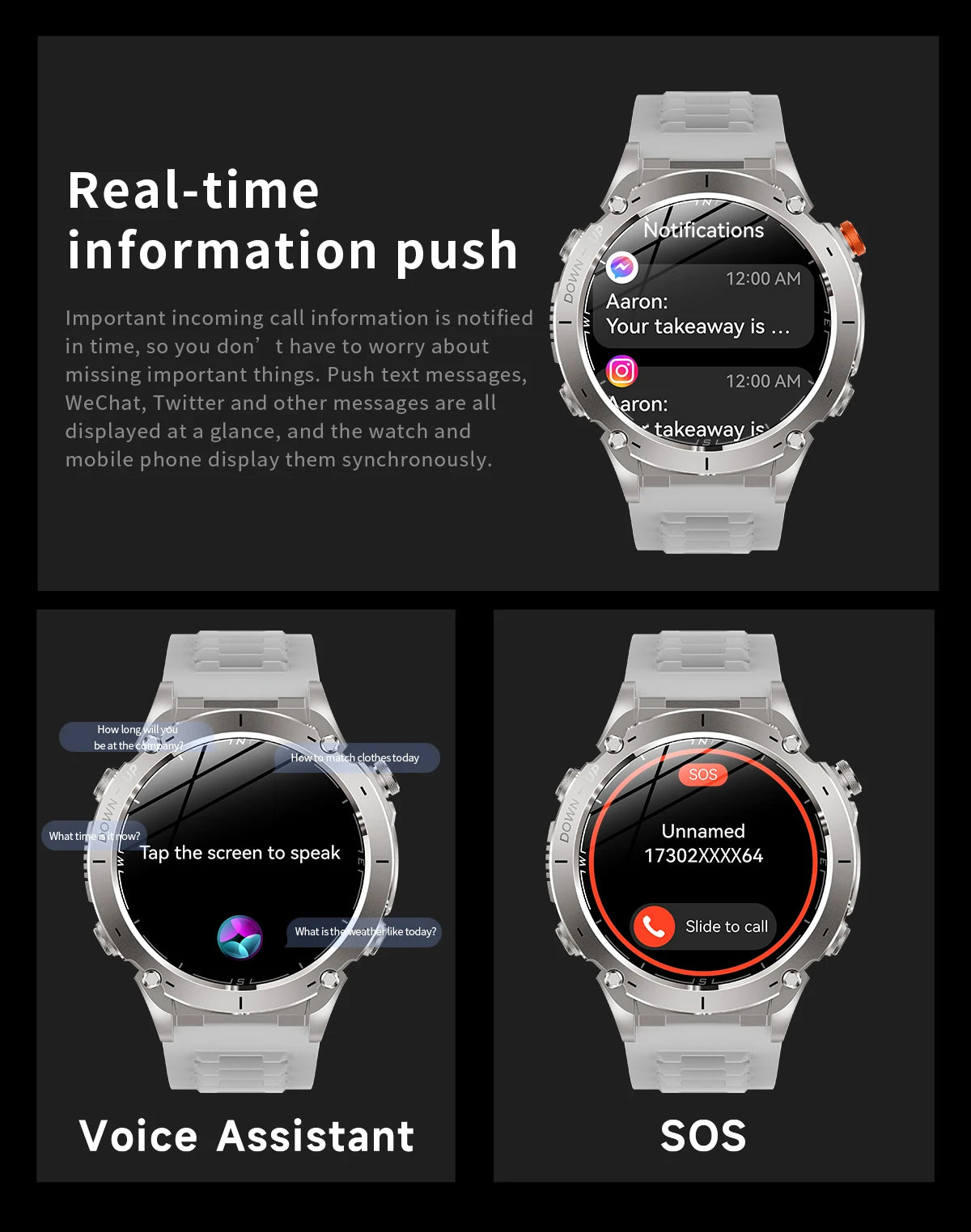 2025 GUHUAVMI Y-101 GPS Sports Smart Watch 10ATM Waterproof Built-in Dual-Band GNSS Compass Altimeter Military Grade Smartwatchs