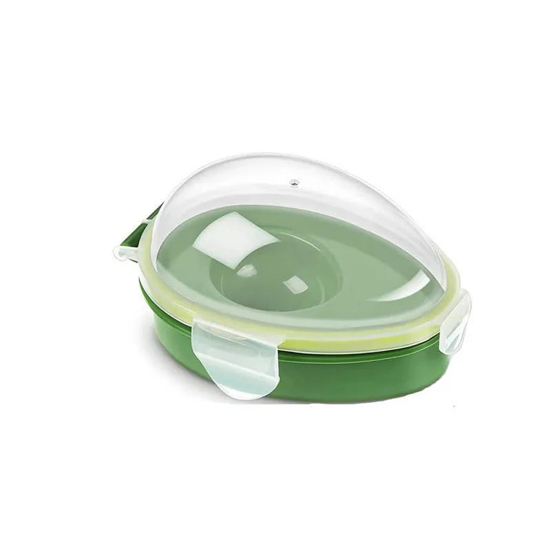 Avocado Keeper Container - Semi-Circle BPA-Free Box with See-Through Lid & Silicone Seal, Airtight Food Storage (15x11cm)