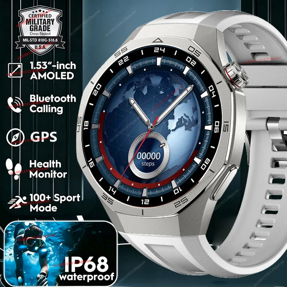2026 Watch 5 Pro GPS Track Smart Watch Men 360*360 AMOLED Screen NFC Bluetooth Call Waterproof Health Monitor Man Smartwatch Hw1