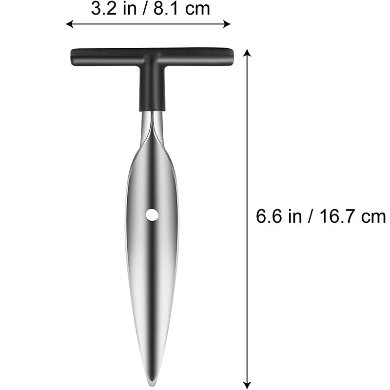 LMETJMA Coconut Opener Stainless Steel Coconut Opener Scraper Knife Coconut Punch Opener Tools JT101
